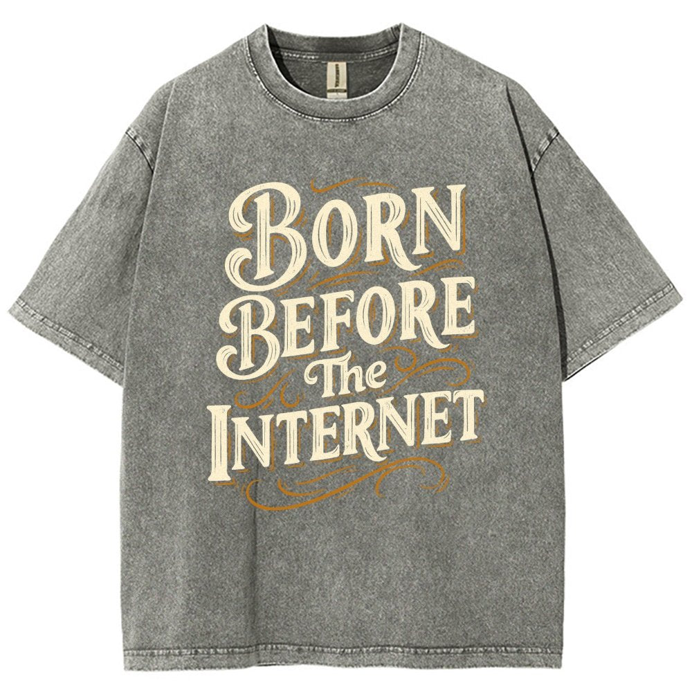 Born Before The Internet Vintage Distressed T-shirt