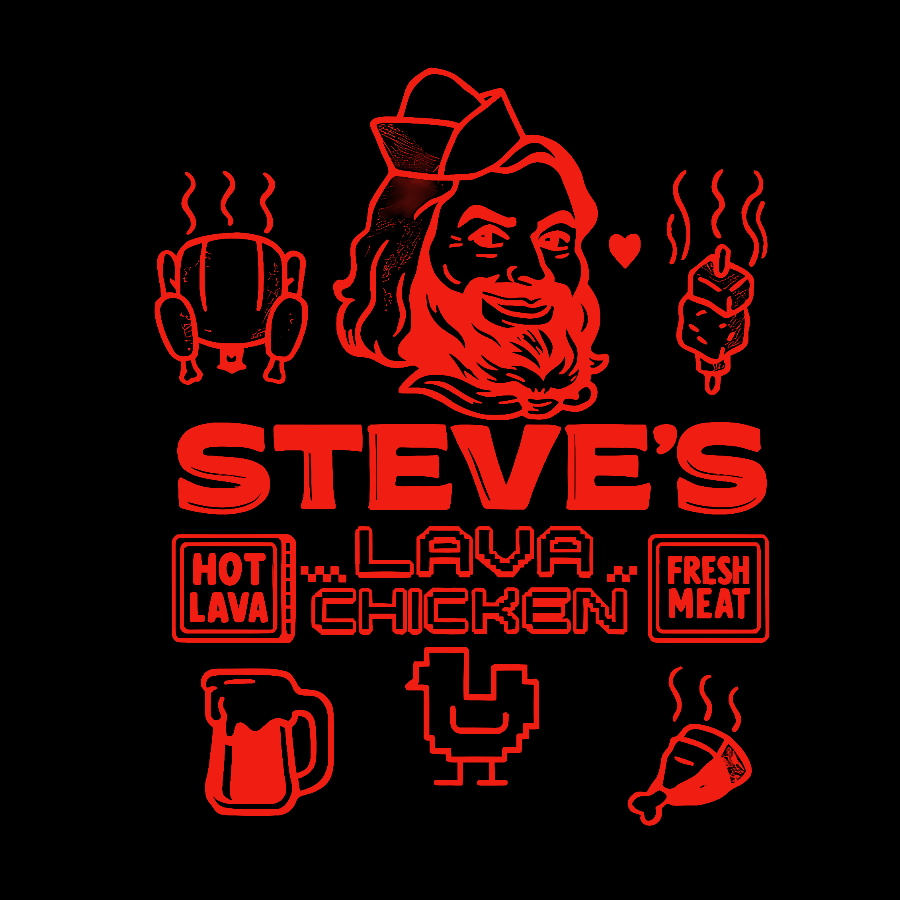 Steve's Lava Chicken Geek T-Shirt