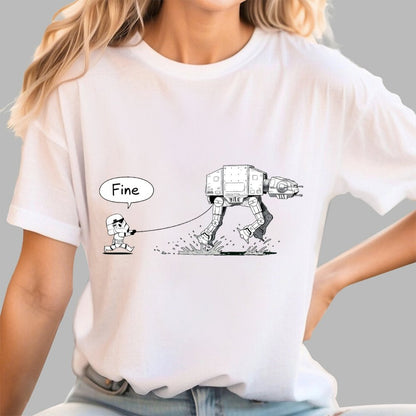 Empire Robot Dog-Planet Battles Geek T-Shirt