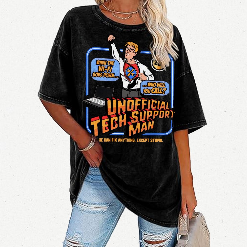 Unofficial Tech Support Man Essential Vintage Distressed T-shirt