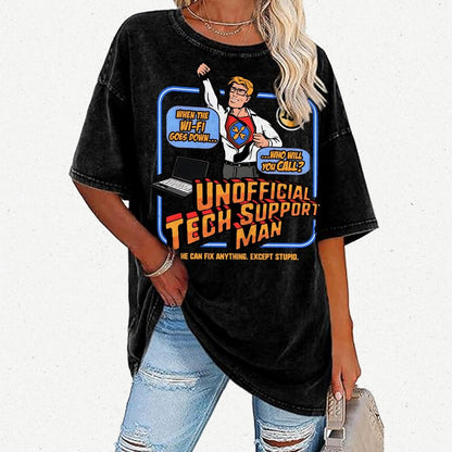 Unofficial Tech Support Man Essential Vintage Distressed T-shirt