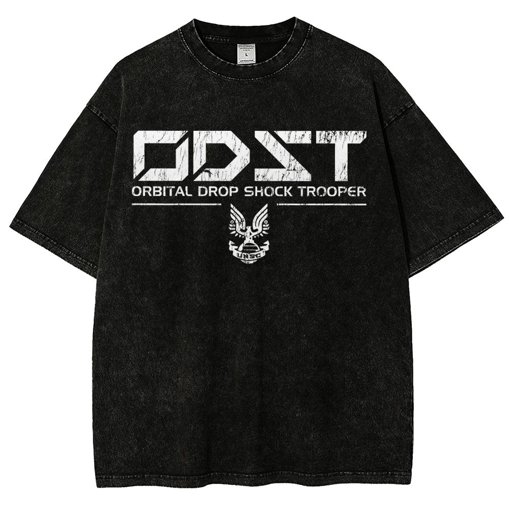 Military White Vintage Vintage Distressed T-shirt