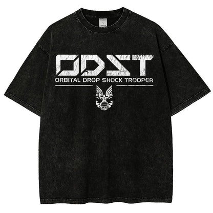 Military White Vintage Vintage Distressed T-shirt