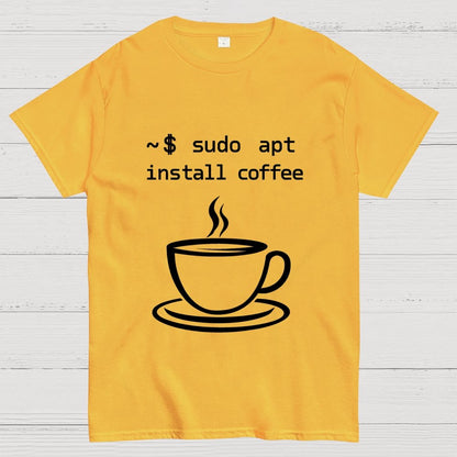 Sudo Apt-Get Install Coffee Geek T-Shirt