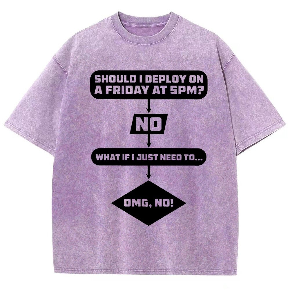 Deploy on Friday? Vintage Distressed T-shirt