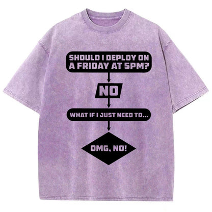 Deploy on Friday? Vintage Distressed T-shirt