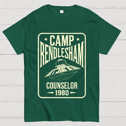 Camp Rendlesham Counselor 1980 UFO Unisex Geek T-Shirt