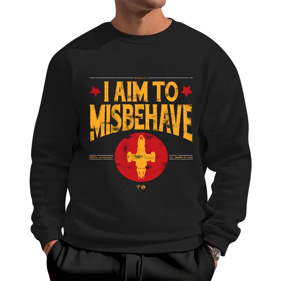I Aim To Misbehave Geek Cotton Sweatshirt