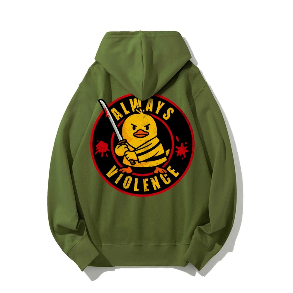 Always violence Printed Back Unisex Cotton Hoodie