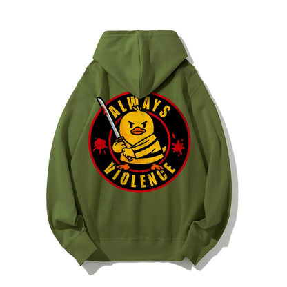 Always violence Printed Back Unisex Cotton Hoodie