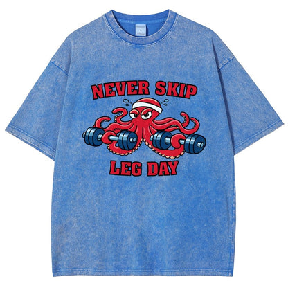 Octo-Leg Day Vintage Distressed T-shirt