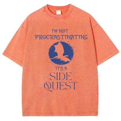 I'm Not Procrastinating It's A Side Quest Vintage Distressed T-shirt