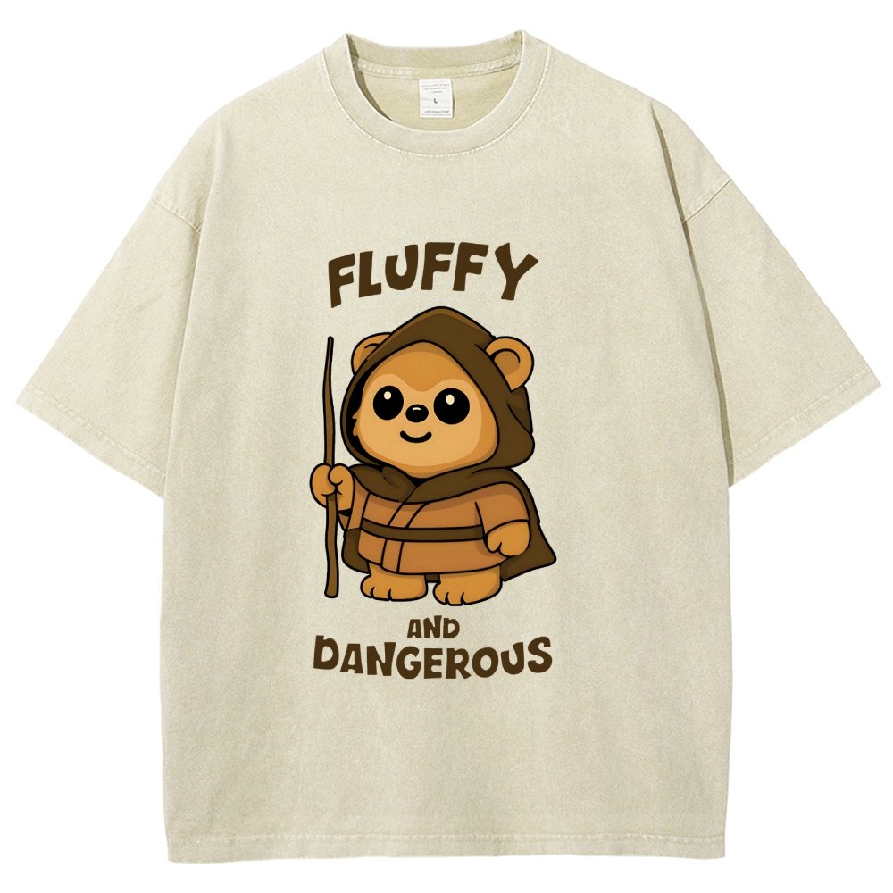 Fluffy and Dangerous Vintage Distressed T-shirt