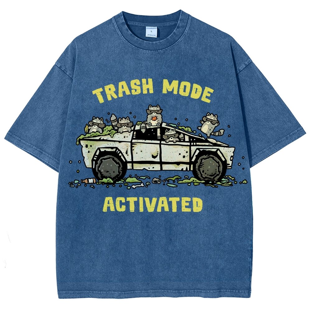 Trash Mode Activated Vintage Distressed T-shirt