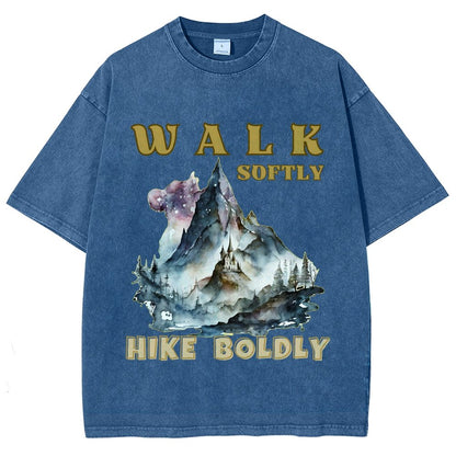 Walk Softly, Hike Boldly. More You Hike Vintage Distressed T-shirt
