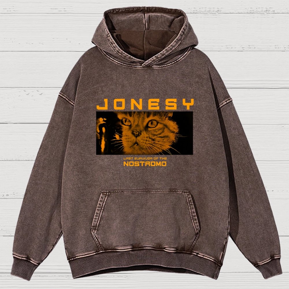 Jonesy Nostrocat Space Survivor Vintage Distressed Hoodie