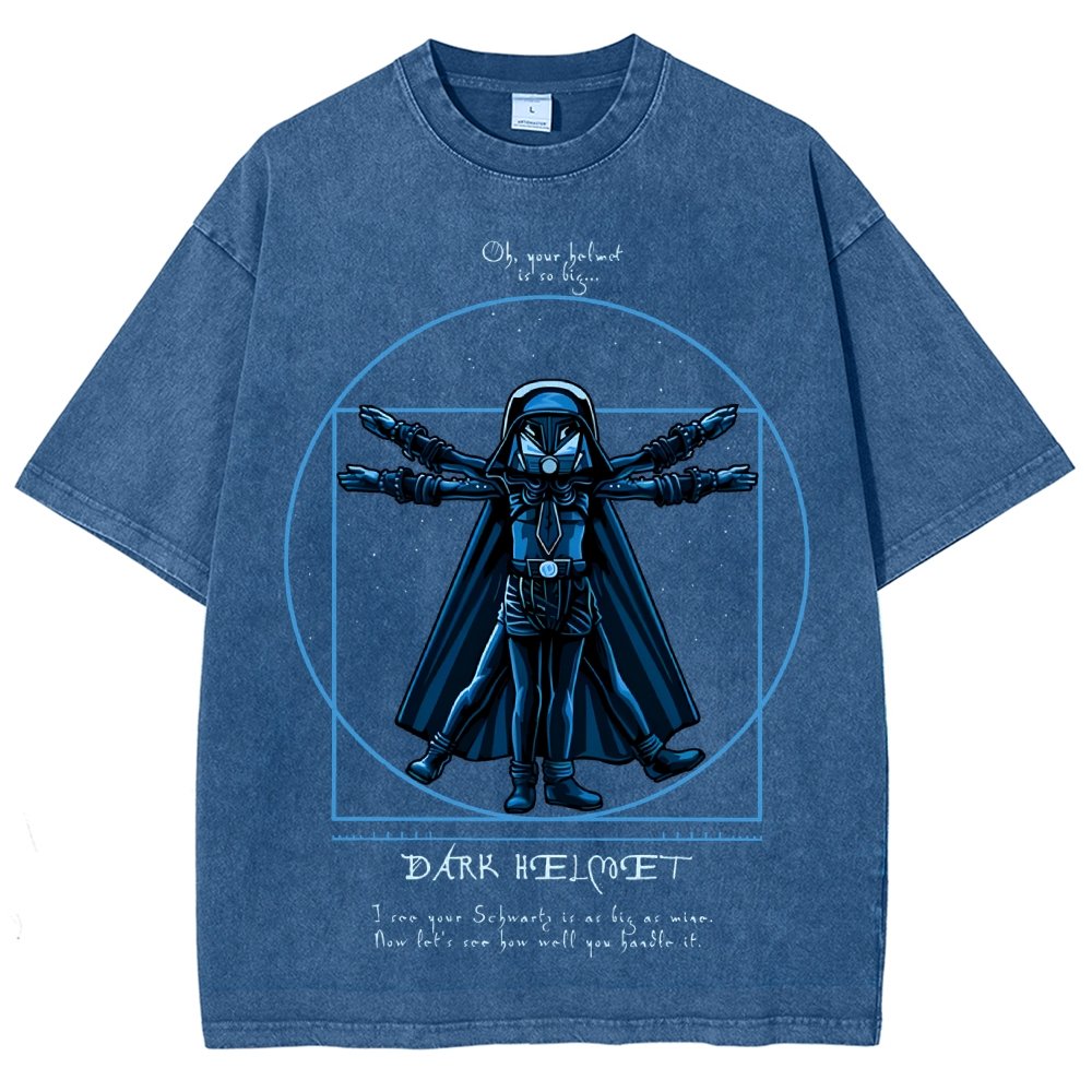 Vitruvian Helmet Vintage Distressed T-shirt