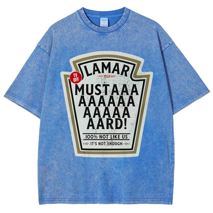 Lamar Mustard TV Off Essential Vintage Distressed T-shirt