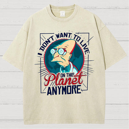 I Don't Want To Live Here Vintage Distressed T-shirt