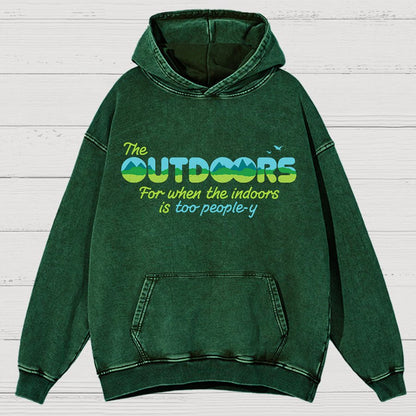 Because The Indoors Is Too People-Y Vintage Distressed Hoodie