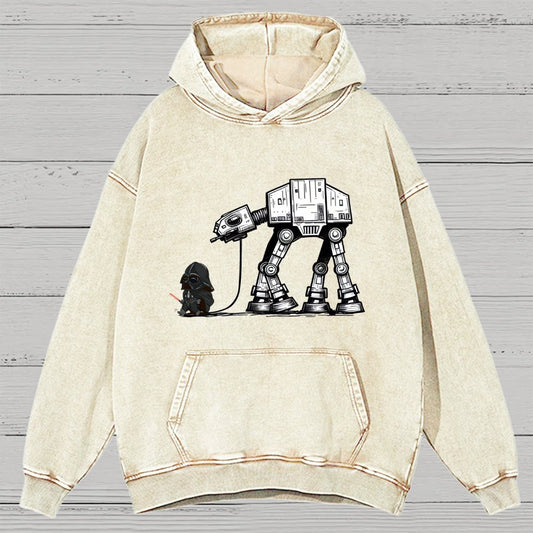 Walking The Imperial Robot Dog Vintage Distressed Hoodie