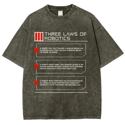 Three Laws of Robotics Vintage Distressed T-shirt
