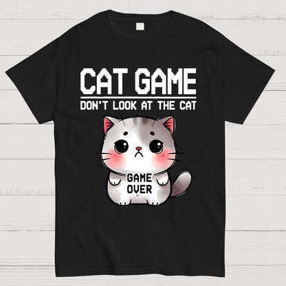 Funny Cat Game-Game Over Geek T-Shirt