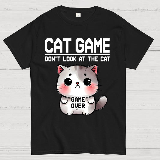 Funny Cat Game-Game Over Geek T-Shirt