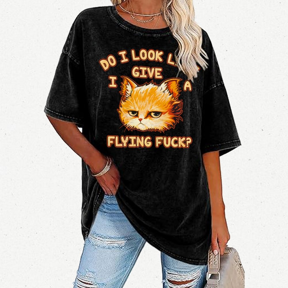 Do I Look Like I Give A Flying Fvck Vintage Distressed T-shirt