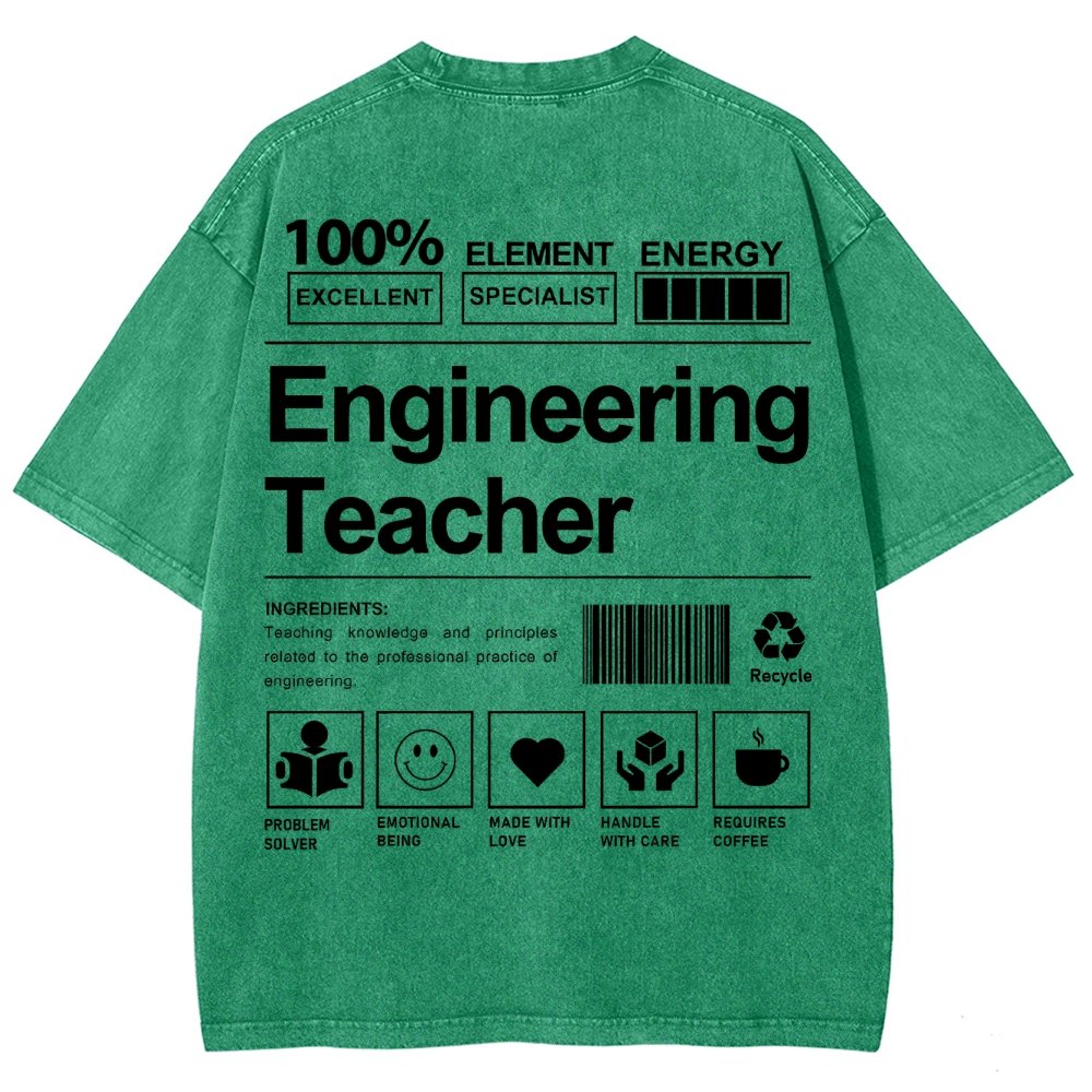 Engineering Teacher Unisex Washed T-Shirt