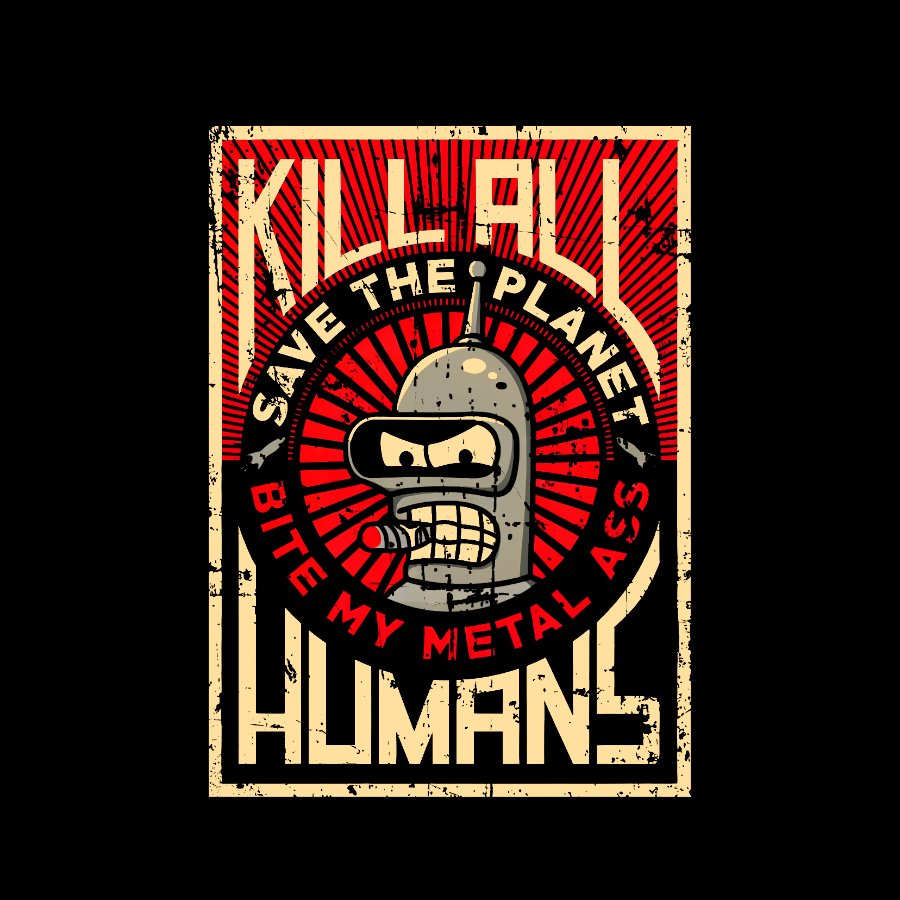 Save The Earth And Kill All Humans Washed Long Sleeve Tee