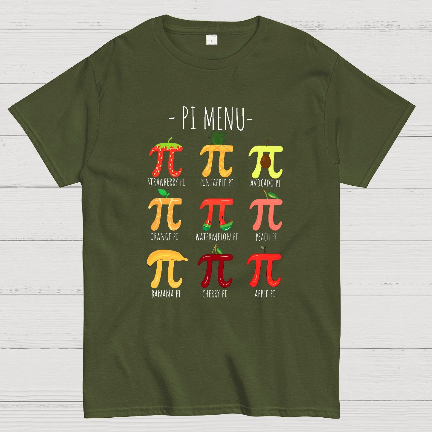 Pi Menu Math Teacher Nerd T-Shirt