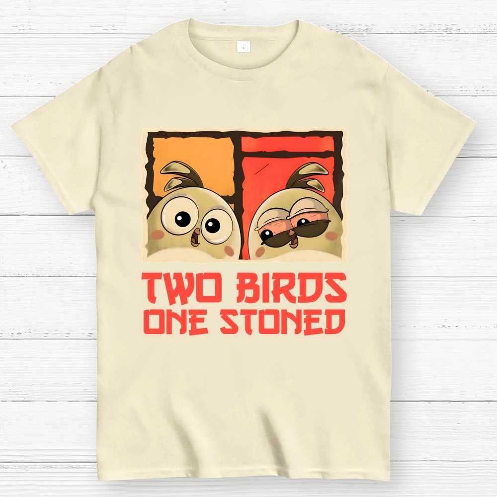 Two Birds One Stoned Unisex Geek T-Shirt