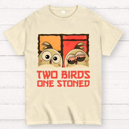 Two Birds One Stoned Unisex Geek T-Shirt