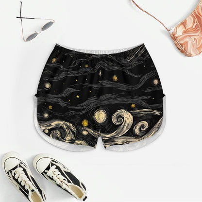 Starry Sky And Night Women's Geek Suspender Cami Set