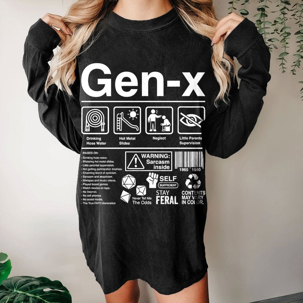 Gen X Label Washed Long Sleeve Tee