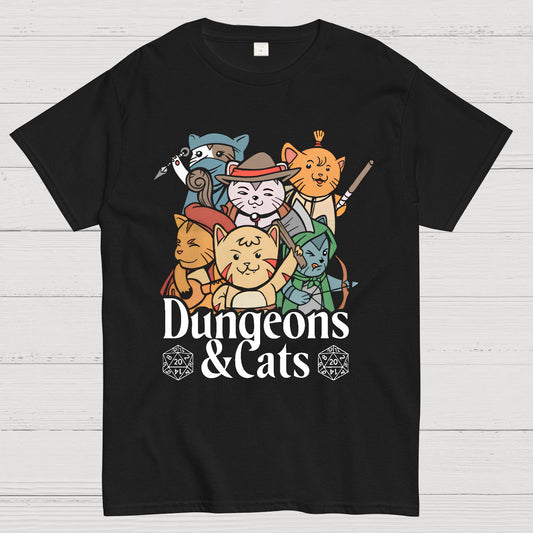 Dungeons and Cats Geeky T-Shirt