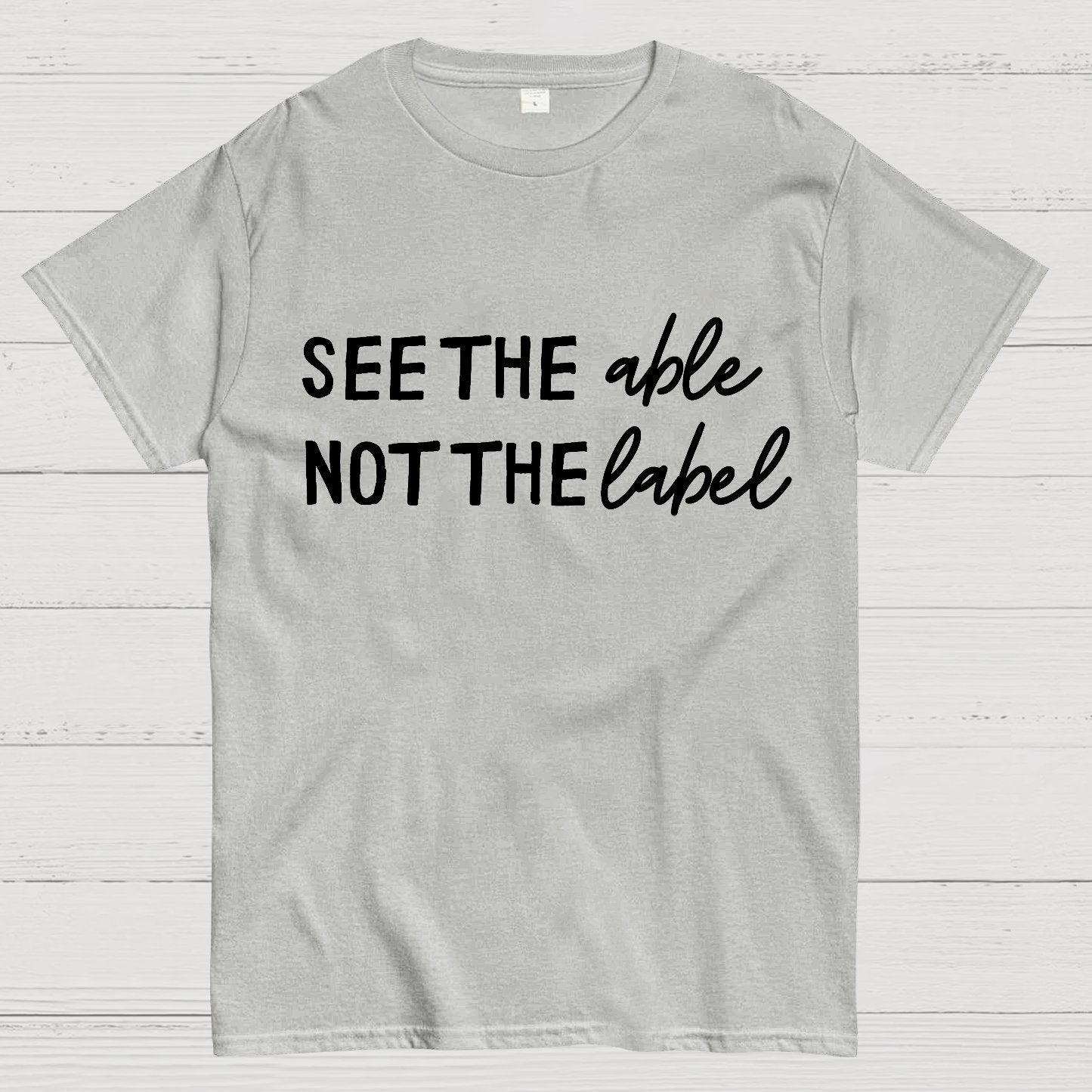 See the Able Not the Label Autism Geek T-Shirt