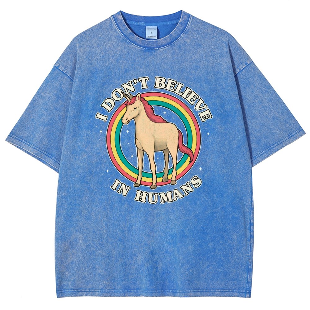 I Don't Believe In Humanity. Vintage Distressed T-shirt