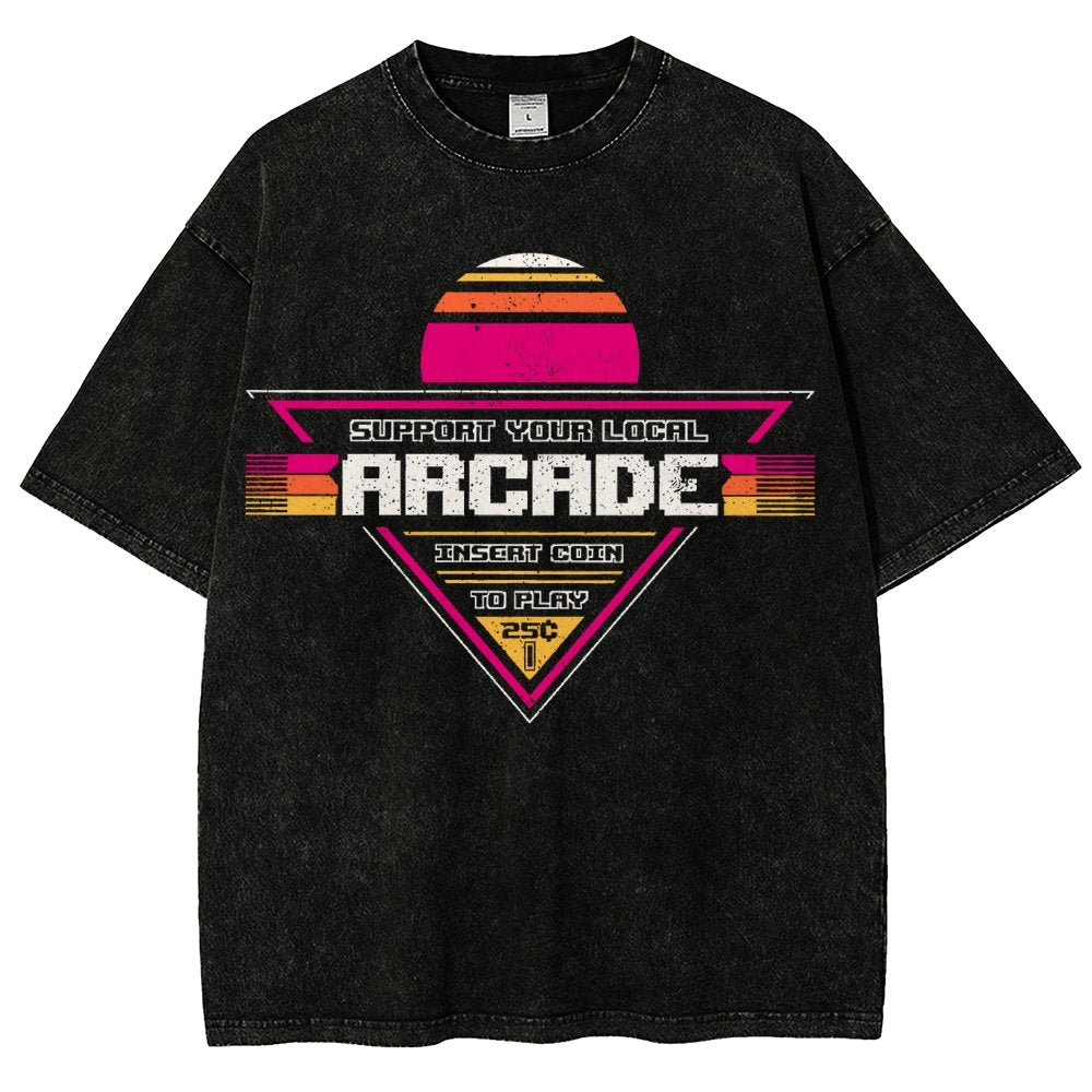 Support Your Local Arcade Vintage Distressed T-shirt
