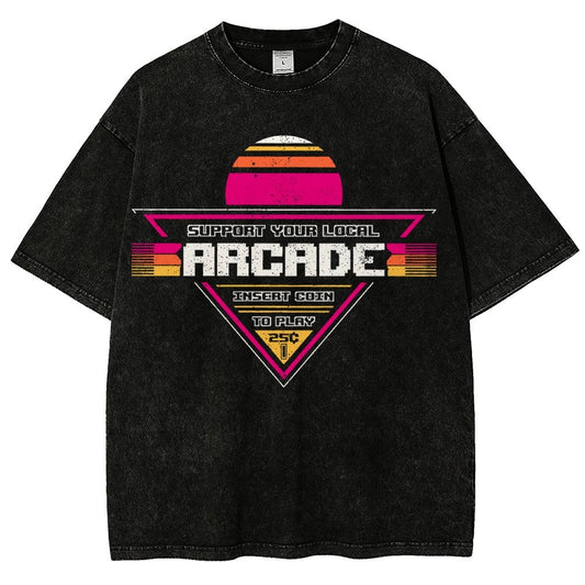 Support Your Local Arcade Vintage Distressed T-shirt