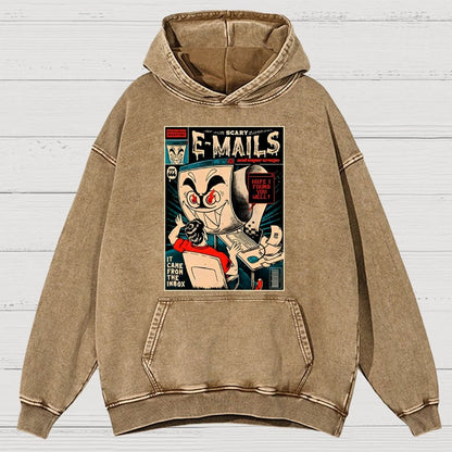 Scary E-Mails Vintage Distressed Hoodie