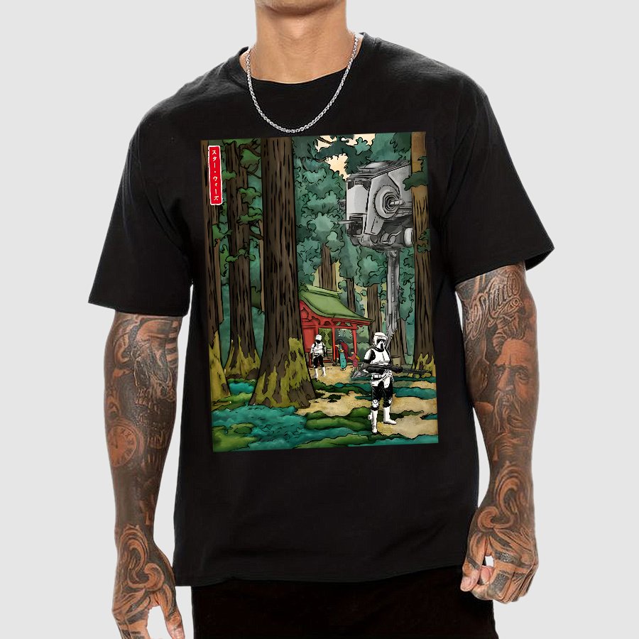 Mystic Cosmos in japanese forest Geek T-Shirt