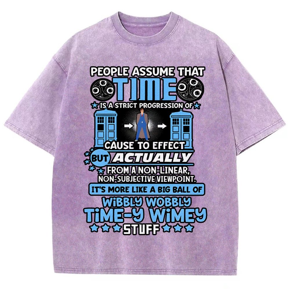 Wibbly Wobbly Timey Wimey Stuff  Vintage Distressed T-shirt