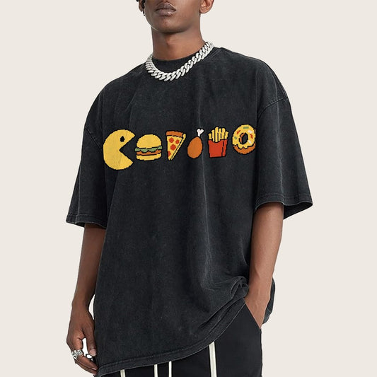 Snack-man Vintage Distressed T-shirt