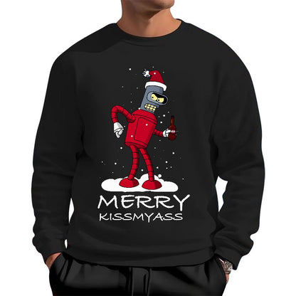 Merry Kissmyass Geek Cotton Sweatshirt