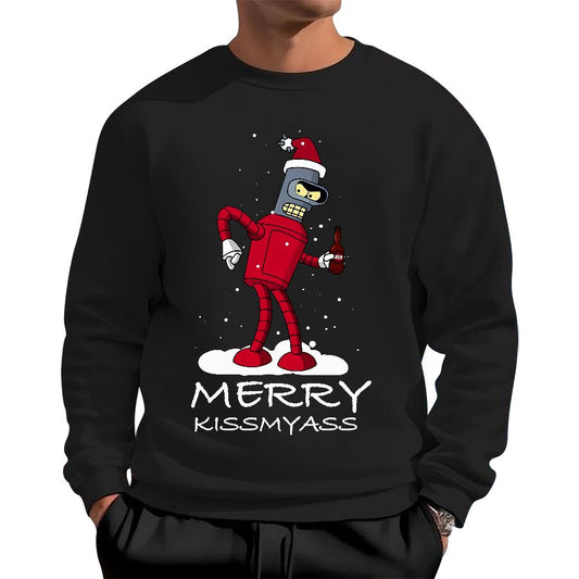 Merry Kissmyass Geek Cotton Sweatshirt