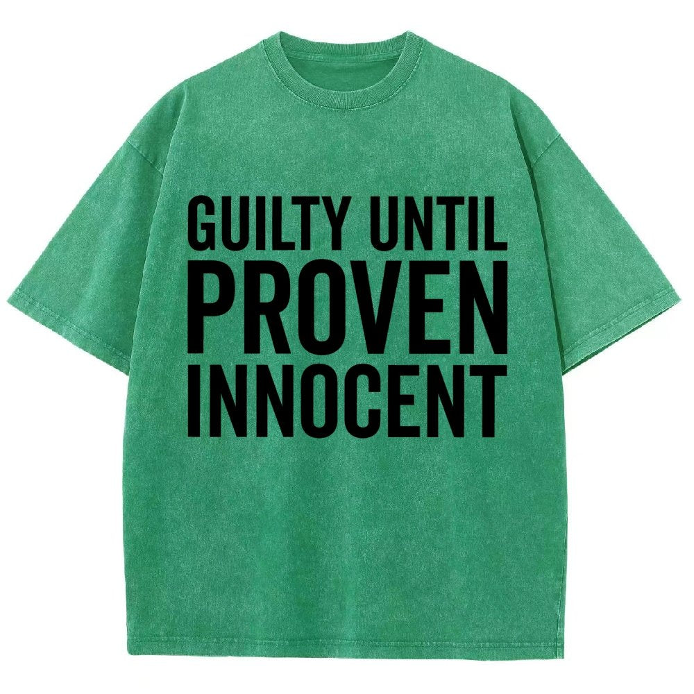 Guilty Until Proven Innocent Vintage Distressed T-shirt
