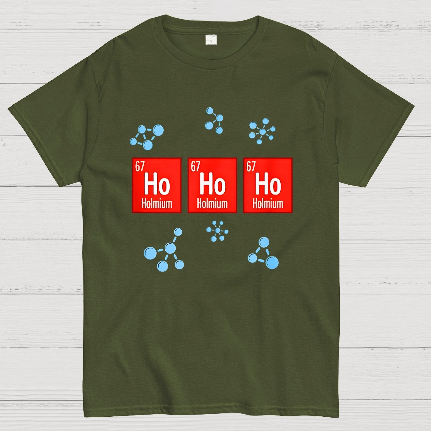Chemical Element Christmas Ho Ho Ho Geek T-Shirt
