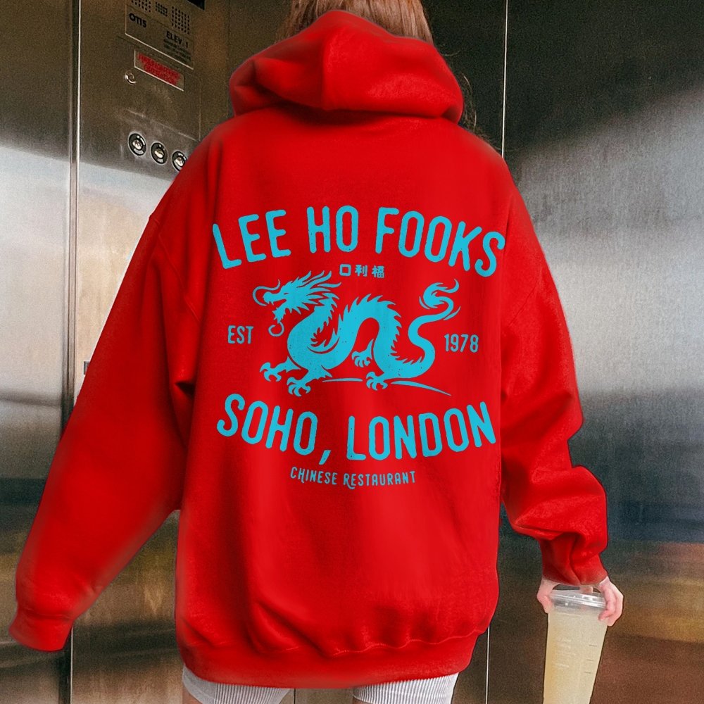 Lee Ho Fooks Printed Back Cotton Hoodie